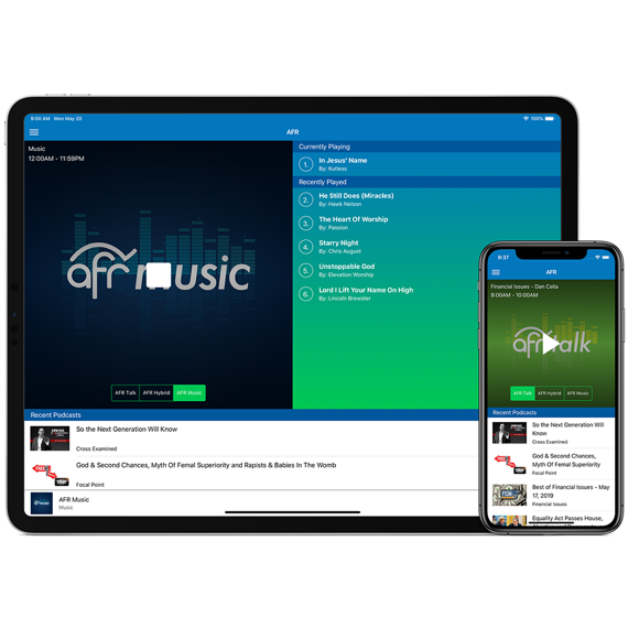 AFR App on iPhone and iPad